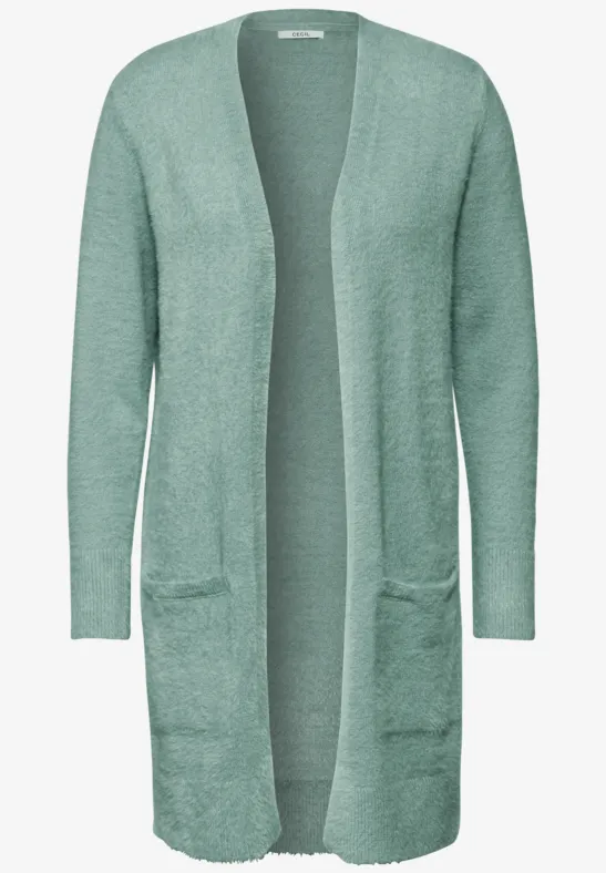 Fil à plumes Cardigan glaced green melange