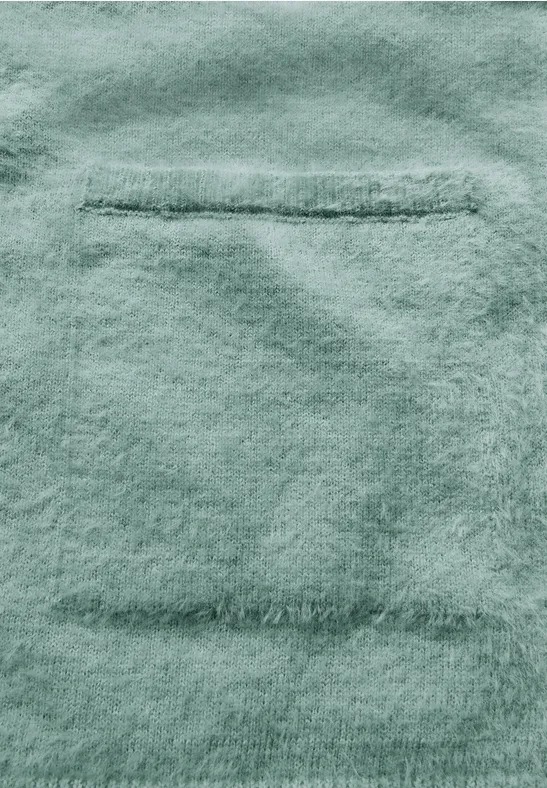 Fil à plumes Cardigan glaced green melange