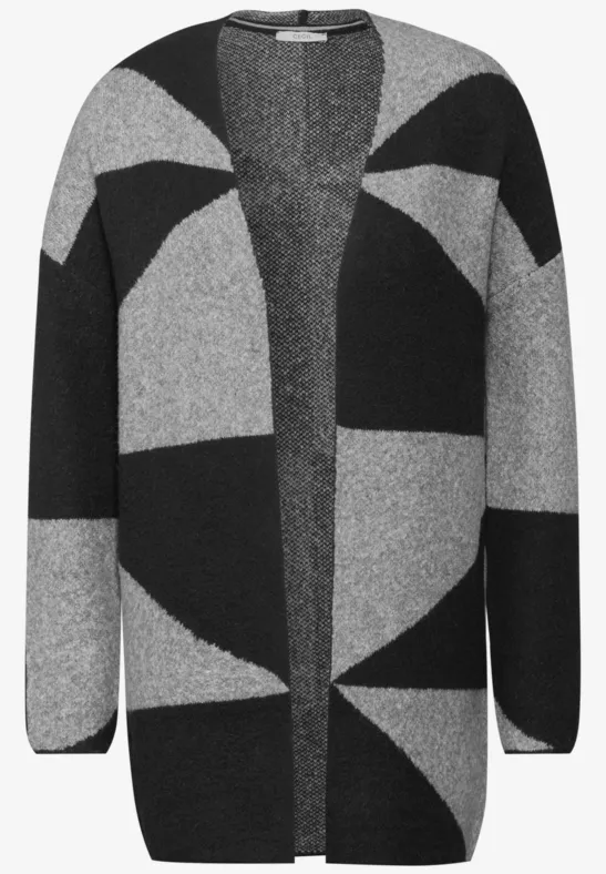 Veste en tricot à motifs Black