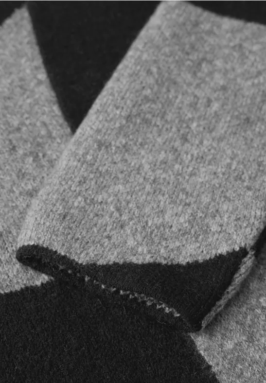 Veste en tricot à motifs Black