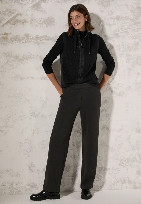 Gilet avec détails scintillants black lurex