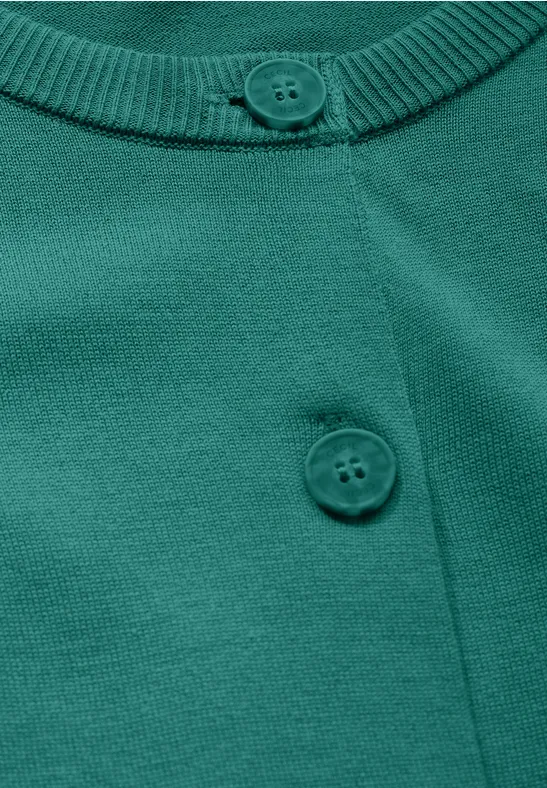 Cardigan avec patte de boutonnage sea green