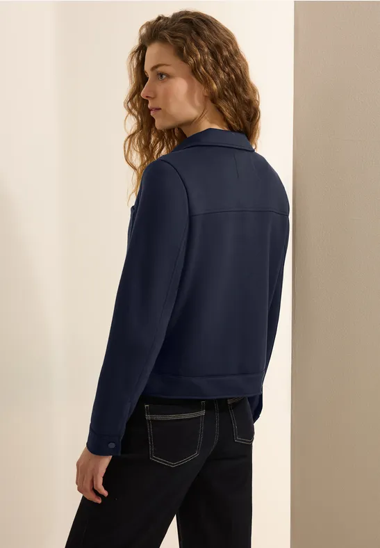 Kurze Sweatjacke universal blue