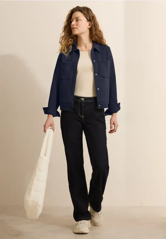 Kurze Sweatjacke universal blue