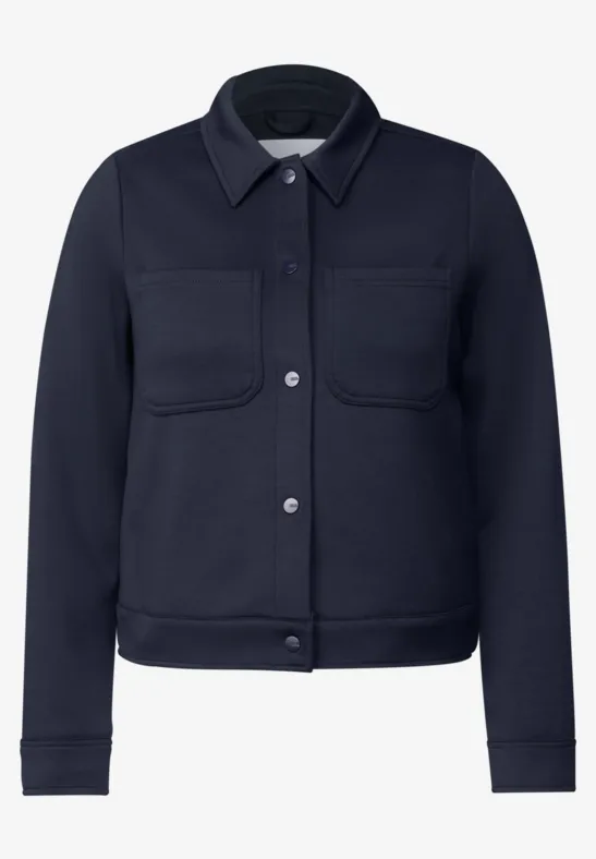 Kurze Sweatjacke universal blue