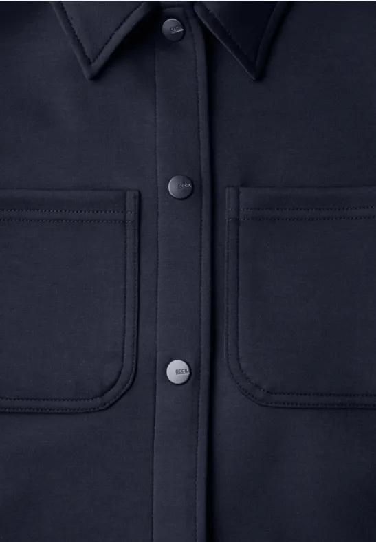 Kurze Sweatjacke universal blue