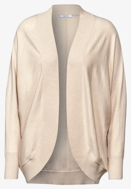 Długi kardigan Dolman pearl beige mel.