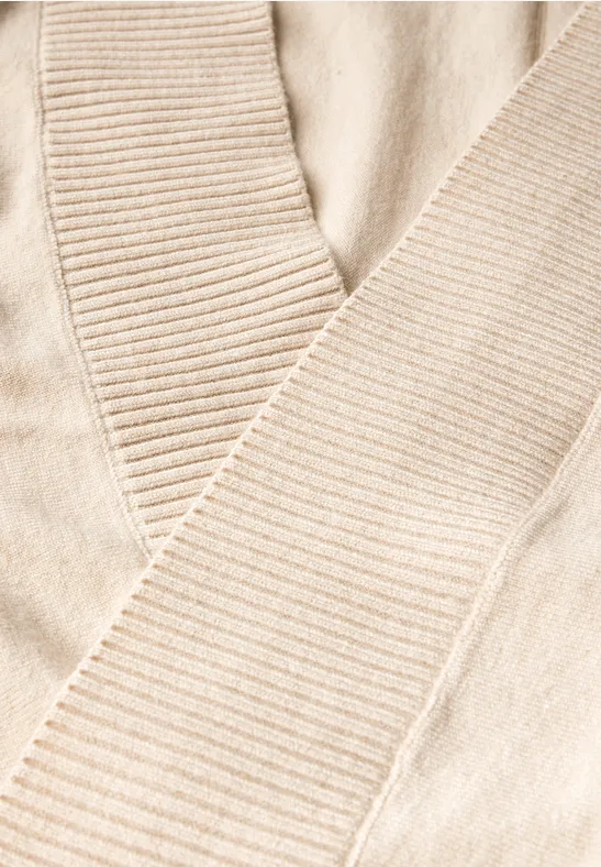Długi kardigan Dolman pearl beige mel.