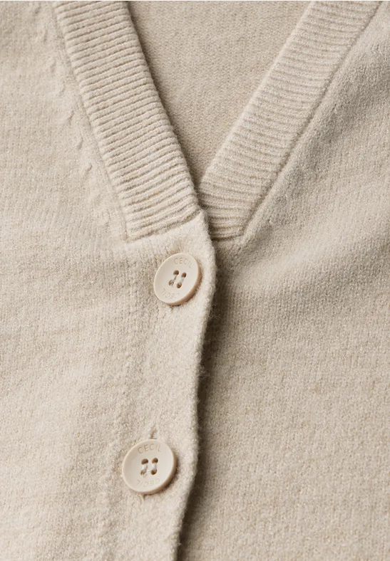 Feinstrick Weste desert beige melange
