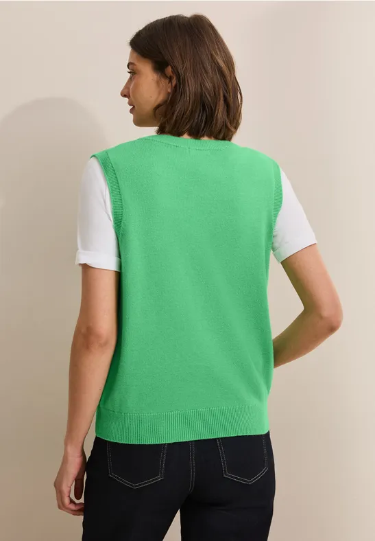 Gilet en maille fine iced neon green