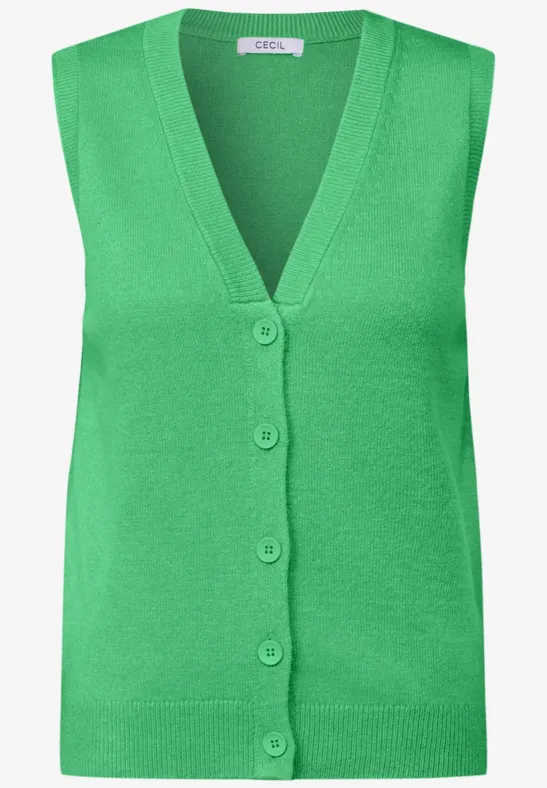 Gilet en maille fine iced neon green