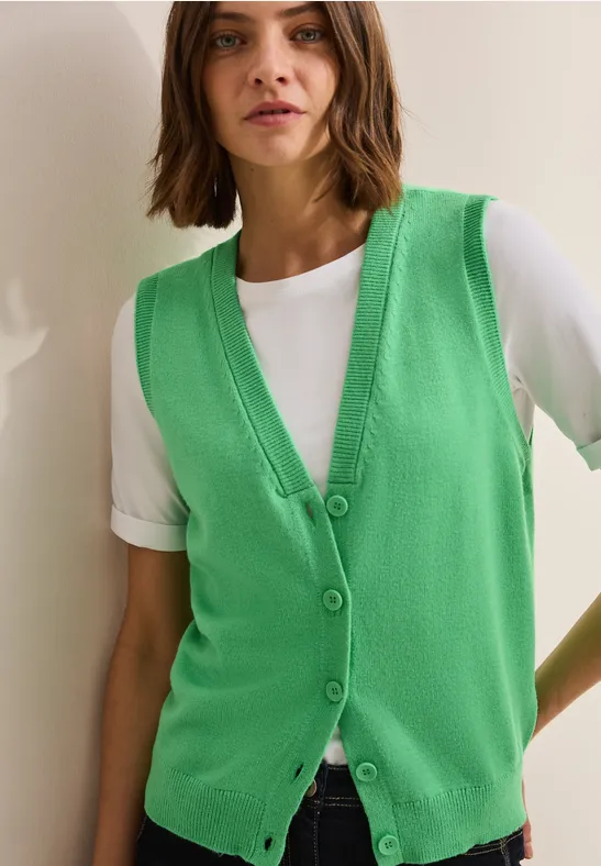 Gilet en maille fine iced neon green