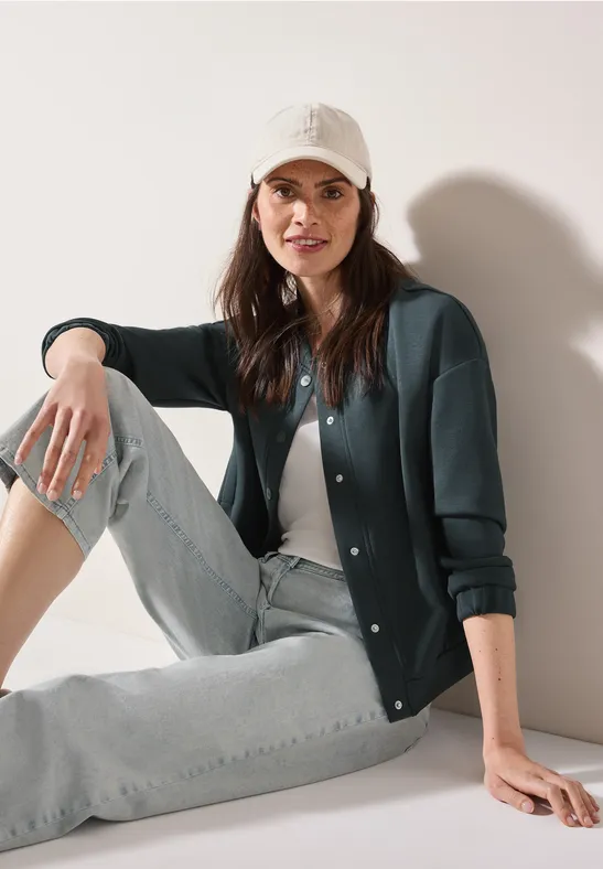 Silk-Touch Blouson slate khaki