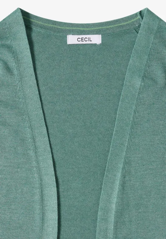 Veste en tricot ouverte jewel green melange