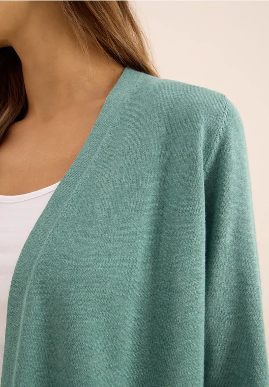 Veste en tricot ouverte jewel green melange