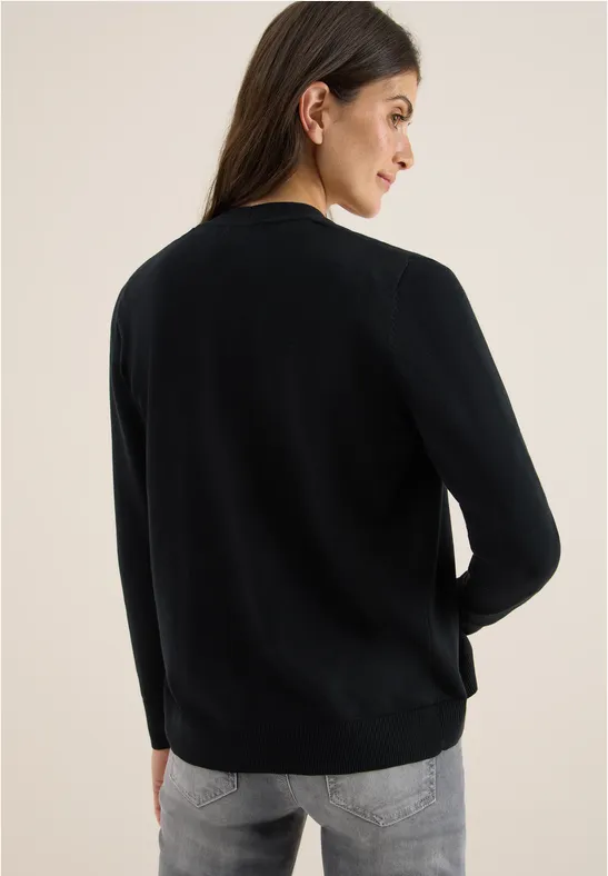 V-Neck Cardigan Black