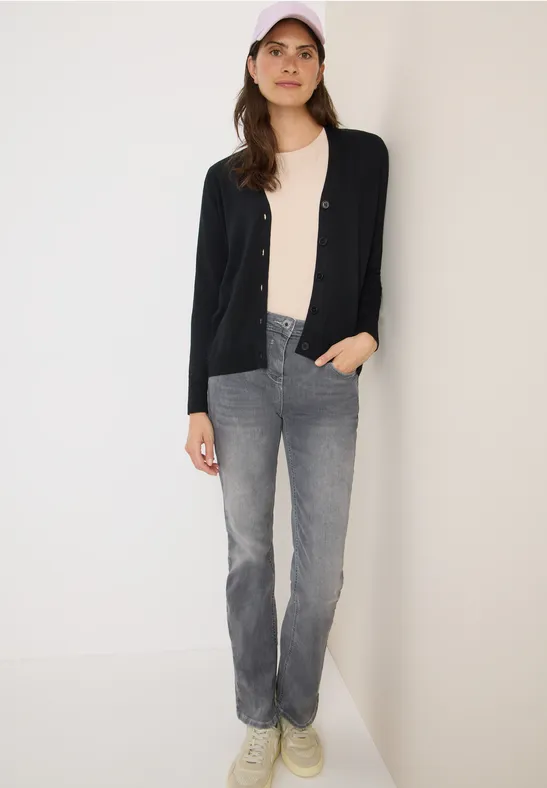 V-Neck Cardigan Black