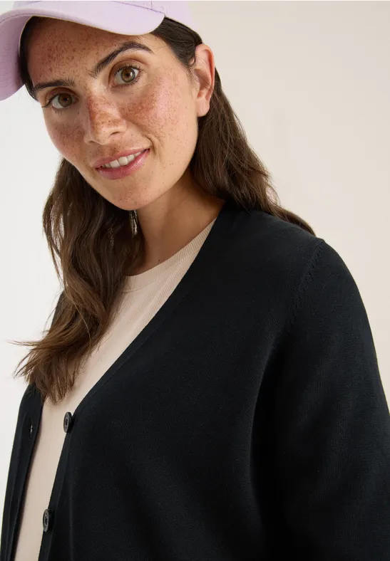 V-Neck Cardigan Black