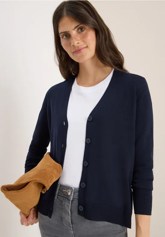 V-Neck Cardigan urban dark blue