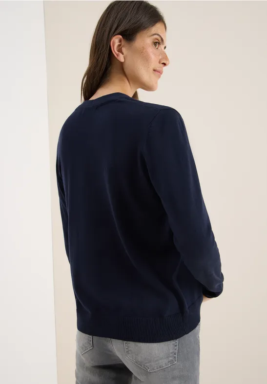 V-Neck Cardigan urban dark blue