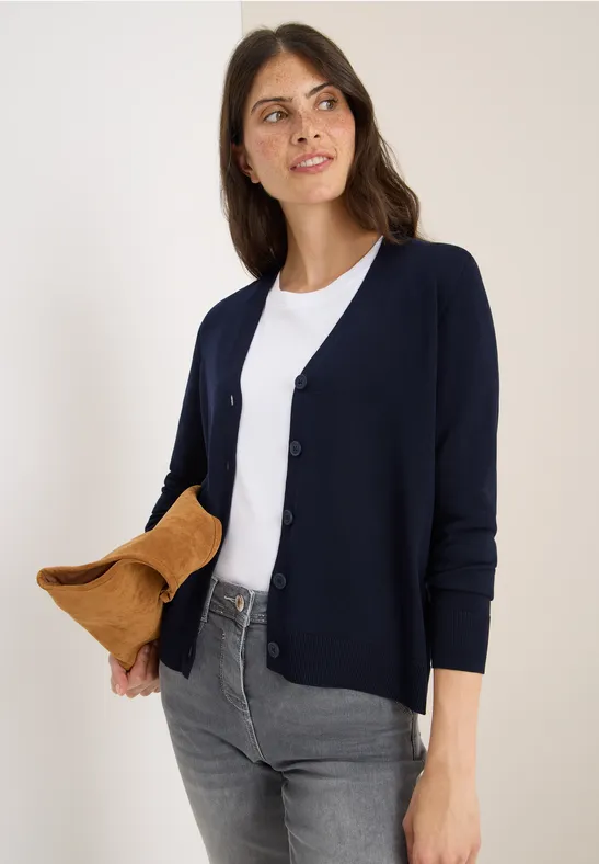 V-Neck Cardigan urban dark blue