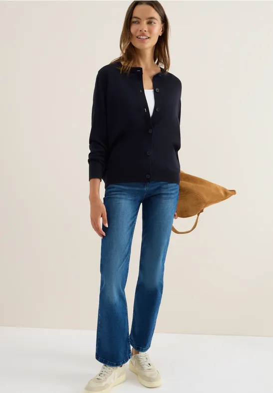 Veste en tricot avec patte de boutonnage urban dark blue