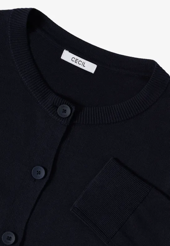 Veste en tricot avec patte de boutonnage urban dark blue
