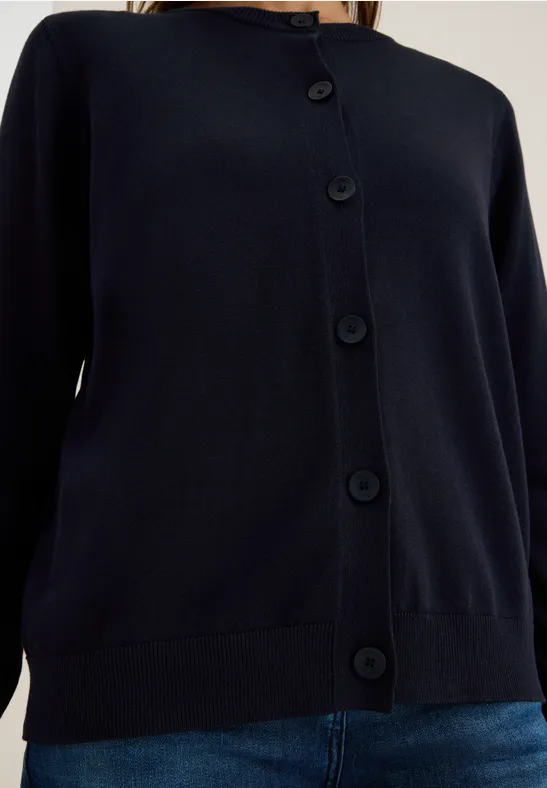 Veste en tricot avec patte de boutonnage urban dark blue