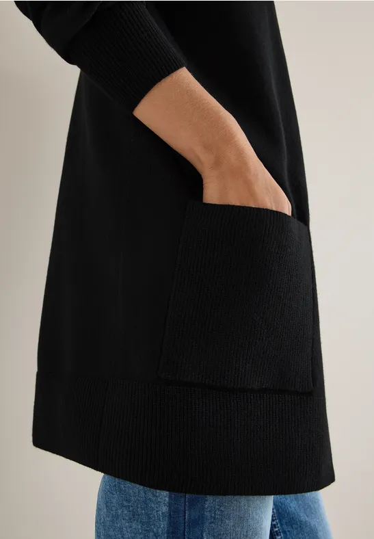 Offener Cosy Cardigan Black