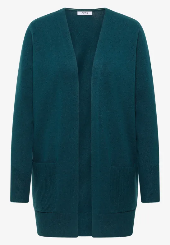 Offener Cosy Cardigan deep lake green