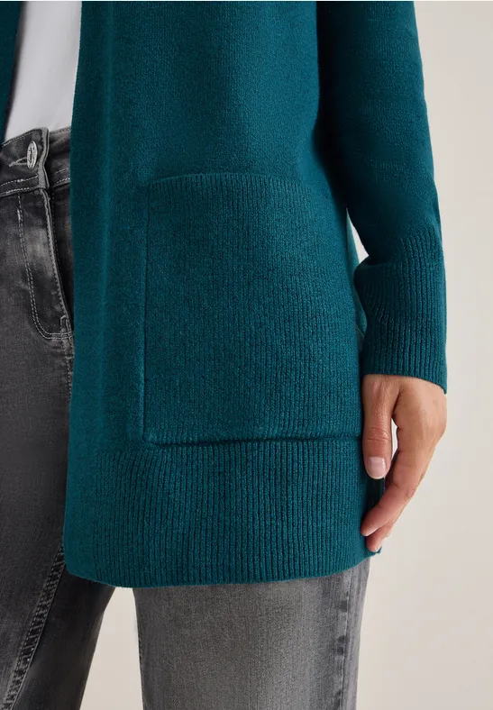 Offener Cosy Cardigan deep lake green