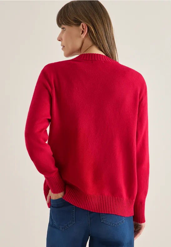 Cardigan avec fermeture éclair beaujolais red
