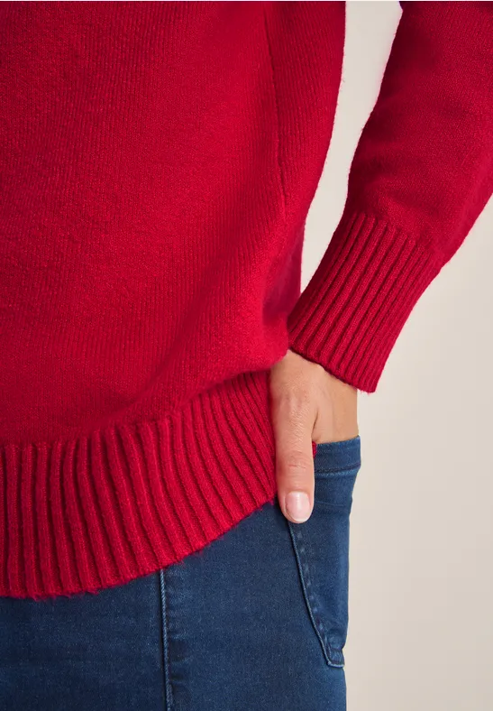 Cardigan avec fermeture éclair beaujolais red