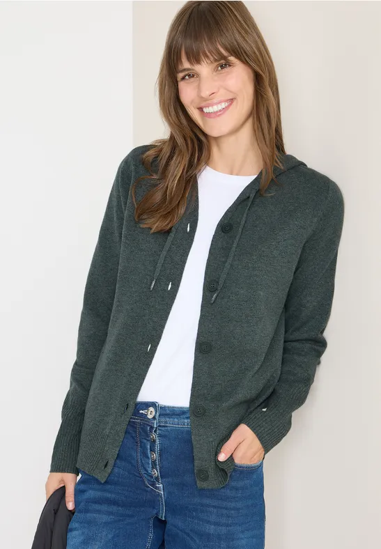 Cardigan mit Kapuze active khaki melange