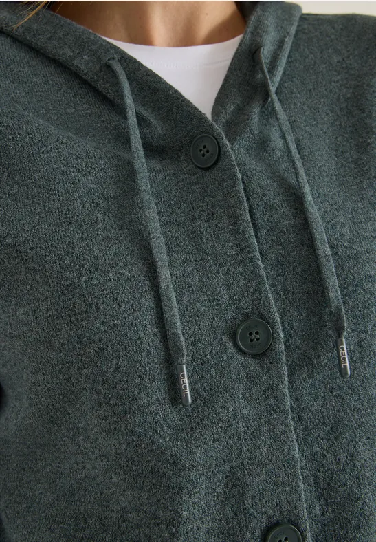 Cardigan mit Kapuze active khaki melange
