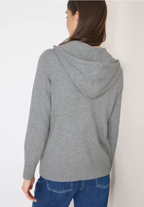 Cardigan mit Kapuze sporty grey melange