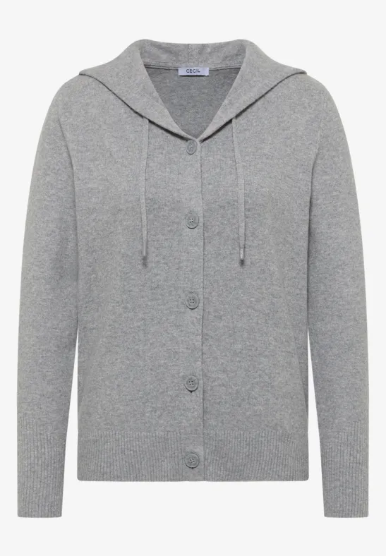 Cardigan mit Kapuze sporty grey melange