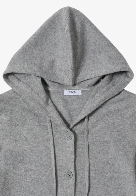 Cardigan mit Kapuze sporty grey melange