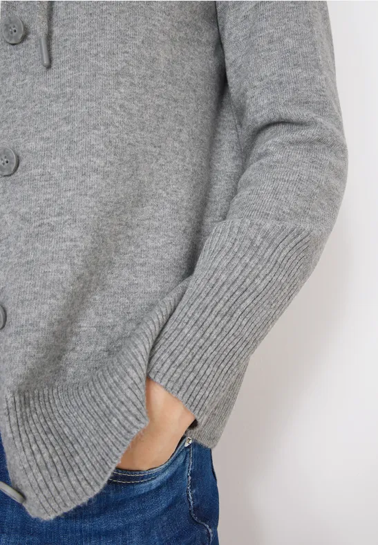 Cardigan mit Kapuze sporty grey melange