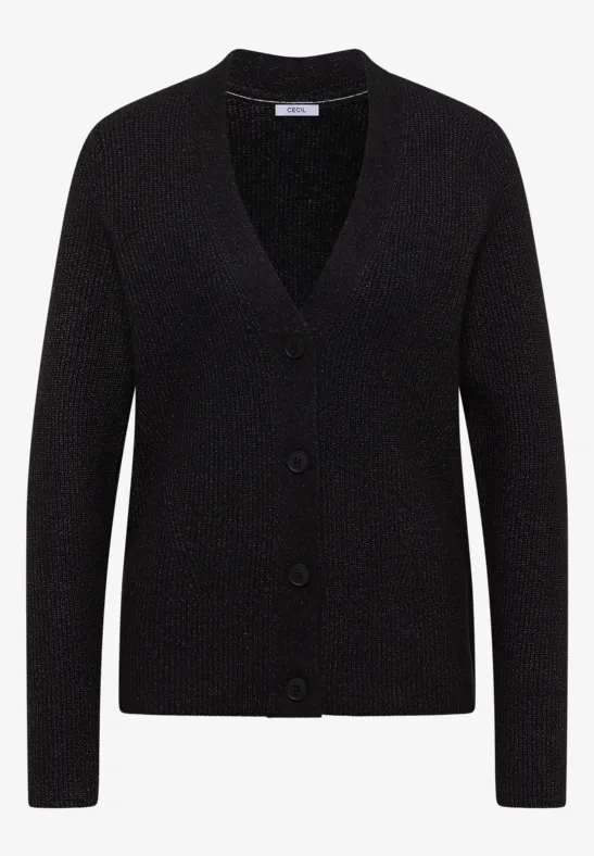 Cardigan avec détail structuré black melange