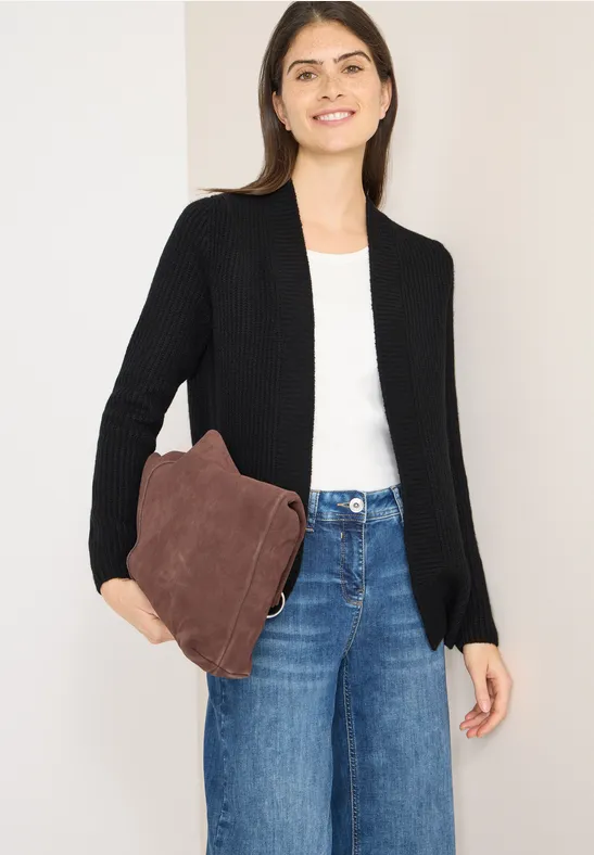 Cardigan cosy ouvert Black