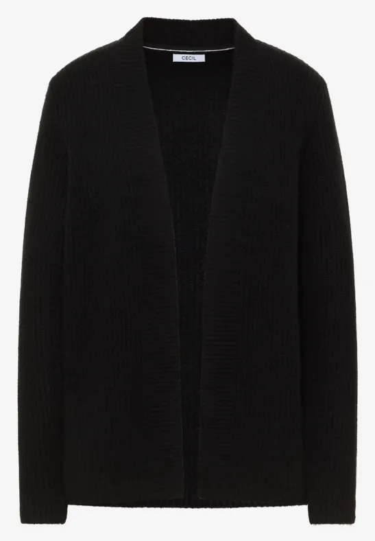 Cardigan cosy ouvert Black