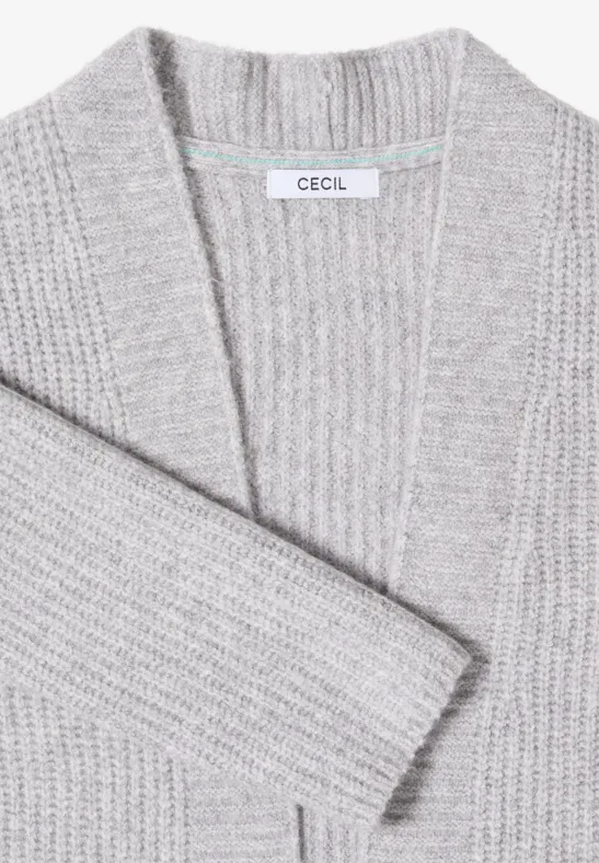 Offener Cosy Cardigan luna grey melange