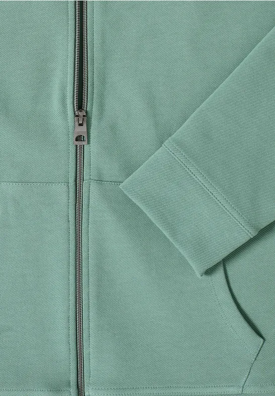 Sweatjacke mit Struktur jewel green