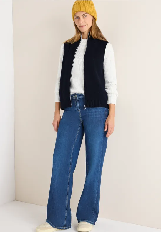 Weste mit Rippstruktur urban dark blue