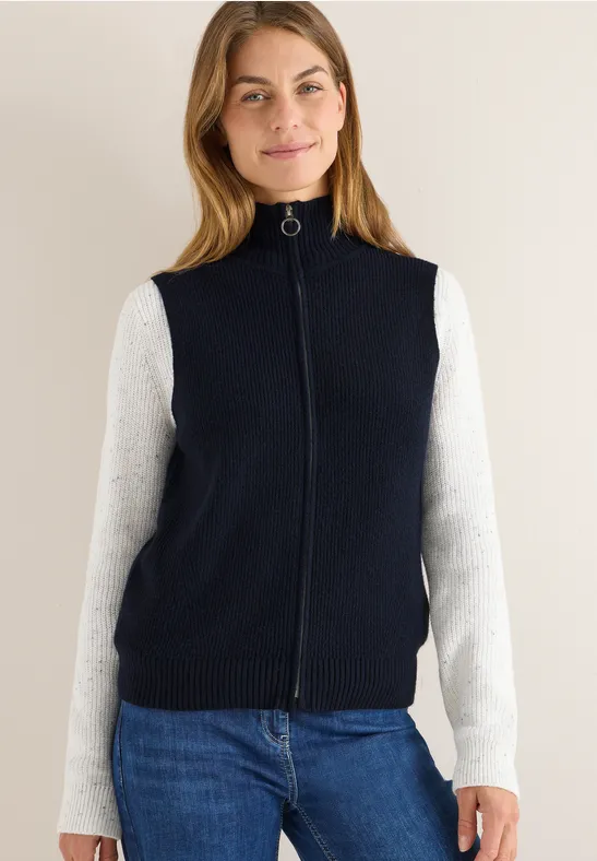Weste mit Rippstruktur urban dark blue