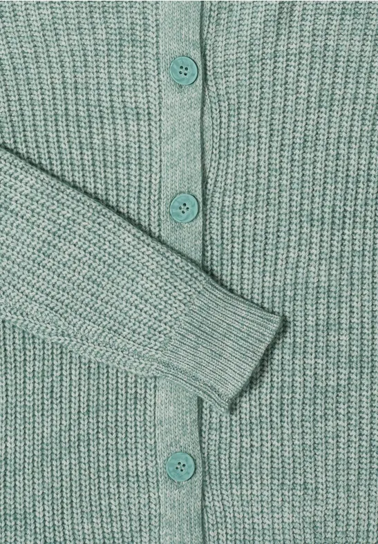 Melange Cardigan jewel green melange