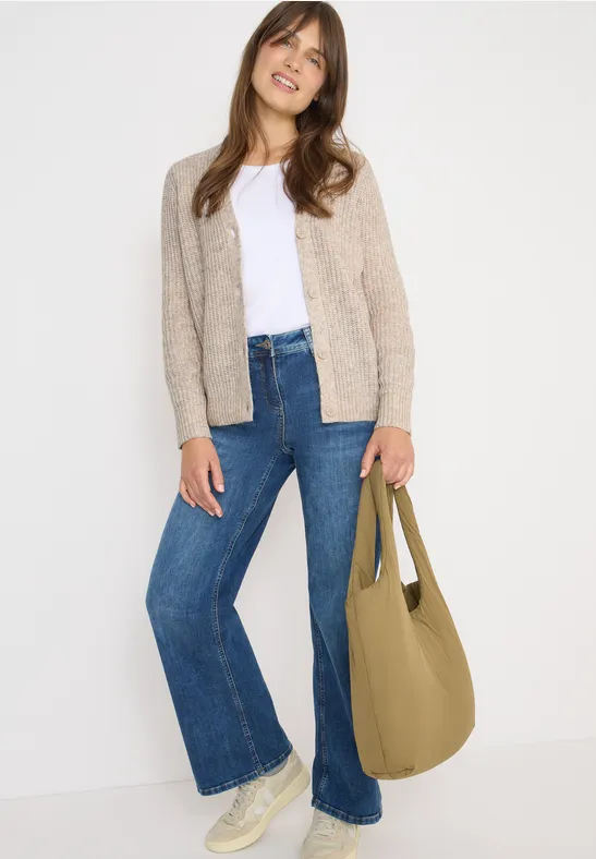 Cardigan Chunky Melange toffee cream melange