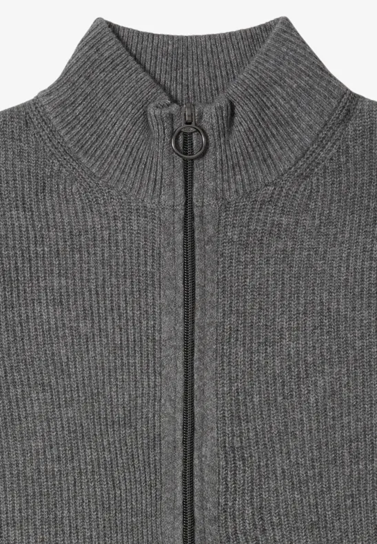 Cardigan cosy avec fermeture éclair flint grey melange