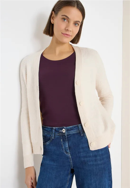 Softer Bouclé Cardigan light greige